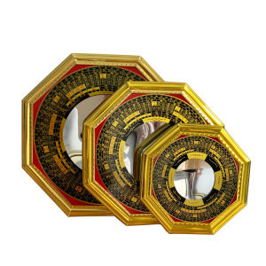 Alloy Luojing Bagua mirror Fengshui concave convex mirrors Ornament Home office decoration Gifts