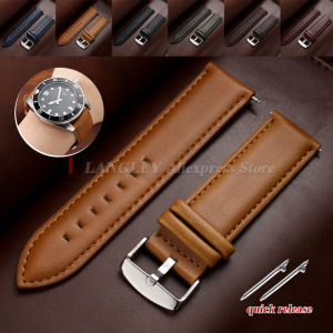 18mm 20mm 22mm 24mm Genuine Cowhide Leather Watch Band Strap for Seiko for DW Brown Black Pin Buckle for Wristwatch Replace Band
