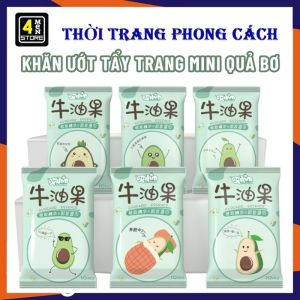 SET 10 Khăn Uớt Tẩy Trang Makeup Gói 1 Tờ Chiết Xuất Bơ Giúp Làm Sạch Dịu Nhẹ - Khăn Tẩy Trang Dùng 1 Lần - Khăn Giấy Ướt Mini Siêu Hot Mền Mịn Không Gây Kích Ứng Hàng Nội Địa Trung