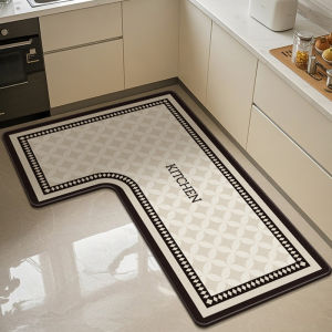 ZHIJIANYOUJIA | Anti-Slip Oil-Resistant L-Shaped Kitchen Mat