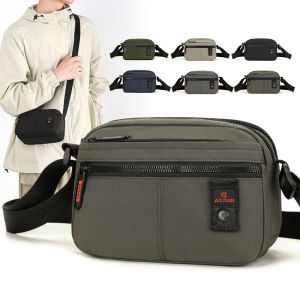 Casual Large Capacity Waterproof Travel Mens Crossbody Bag Single Shoulder Bag Leisure Travel Nylon Cloth Bag Small Backpack