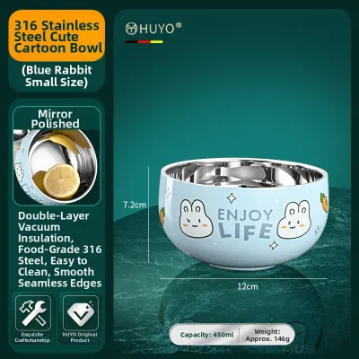 HUYO | Baby Food Feeding Insulation Stainless Steel 316 Bowl