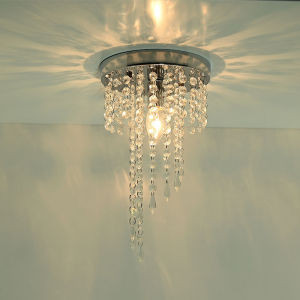 LANTU Crystal Ceiling Lamp Luxurious Exquisite Balcony Dining Room Corridor Entrance Pendant Crystal Modern and Simple Bedroom Chandelier