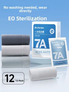 Large Size Disposable Underwear for Men Travel Flat Angle No Wash Independent Packaging Extra Large Size Antibacterial Polyester Fiber