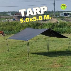 ทาร์ป Tarp  ฟลายชีท Vidalido All Black lทรงเหลี่ยม ขนาด 5.0*5.8 เมตร ใหญ่สุด  (สินค้าพร้อมส่งจากไทย)