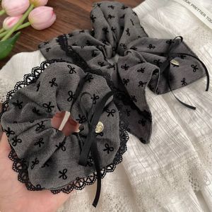 2024 New Grey Hairband Women High Hairline Butterfly Knot Hair Tie Korean Style Fashionable Hair Accessories All Season Use