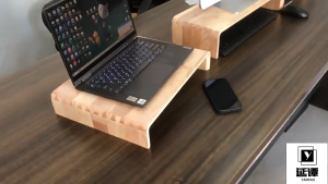 Monitor Heightening Rack Solid Wood Rubber Wood Computer Bracket Screen Based Lift Desk Storage Rack