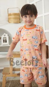 Beeloft Setelan Baju Celana Pendek Anak Laki-laki - Travel For Life Series