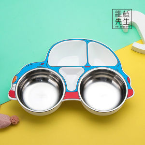 Bộ Đồ Ăn Trẻ Em Hình Máy Bay Hoạt Hình Dễ Thương Mr. Grocery PD Thiết Bị Ăn Uống Bằng Thép Không Gỉ Cho Trẻ Từ 9-36 Tháng