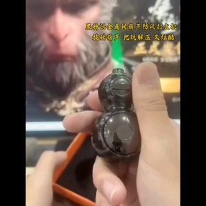 Black Myth Gourd Shape Lighter Flame Size Adjustable Refillable Butane Gas Lighter Portable Windproof Lighter BLHL