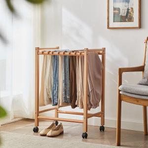 Moveable Scratch-free Large Wooden Trouser Hanger