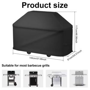 BBQ Grill Barbeque Cover Anti-Dust Waterproof Heavy Duty Weber Charbroil BBQ Cover Outdoor Rain Protective Barbecue Cover