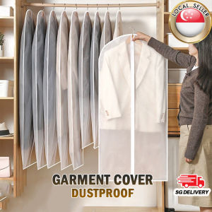🇸🇬【SG Stock】Clothes Cover Clothes Organizer Garment Cover Bag Clothes Organizer Storage Bag Suit Overcoat Dustproof Jacket Dustproof Plastic Cover For Cloth Clothes Cover / Clothes Dust Cover / Garment Bag / Garment Cover Suit Garment Bags