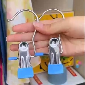 คลิปตากผ้าระเบียง 1 แพ็ค/10ชิ้น ประหยัดพื้นที่ กันลม คลิปหนีบสแตนเลสสีสันสดใส คลิปมัลติฟังก์ชั่น สีสันสดใส คลิปเก็บเสื้อผ้า ประหยัดพื้นที่