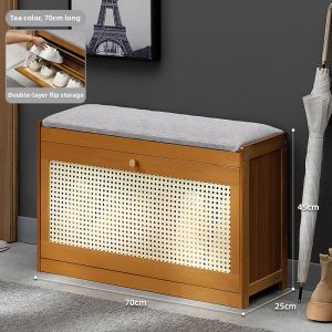 Home Entry Shoe Bench with Integrated Seat and Storage
