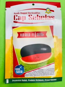 Benih Semangka RED GOLD-F1 isi 500biji produk dari Cap Sebelas F