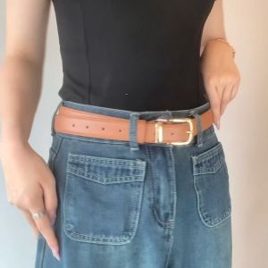 Womens Fashion PU Leather Belt Metal Korean Style Student Decoration Jeans Simple All-Match Belt