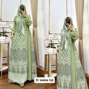 ZARAA SET HIJAB SET HIJAB+GAMIS KEKINIAN SET HIJAB MODEL TERBARU SET HIJAB RAYA TERBARU BAJU LEBARAN TERBARU