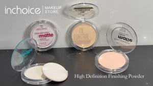 Setting Pressed Powder Makeup Puff Waterproof Oil-Control Natural Matte Finish 2PCS FACE BASE MAKEUP SET