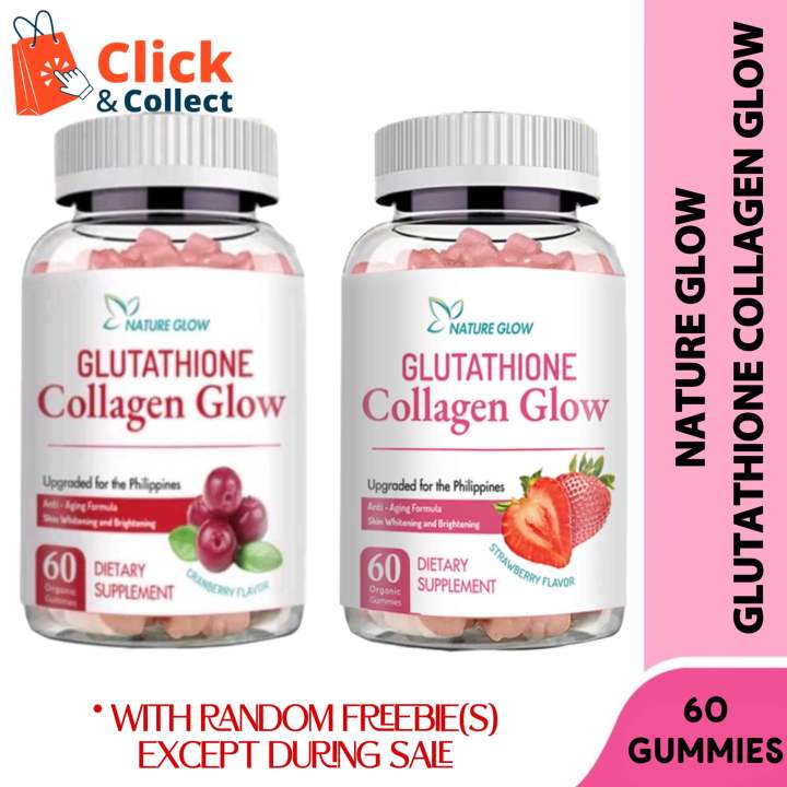 Nature Glow Glutathione Collagen Glow Korea Anti Aging Whitening Skin Gummy Strawberry And 3972