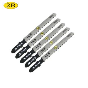 2B Jigsaw Clean Blade Straight Cut 10TPI HCS 5pcs Set High Speed Cuts for Plywood Laminated Board Wood Core JB-T101B