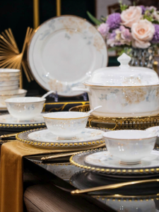 mornenjoy | Luxurious High Appearance Bone China Dinner Set