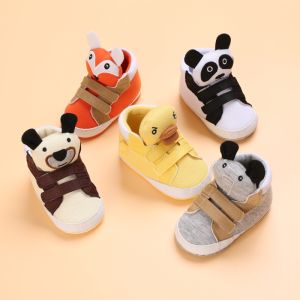Fashion Brand Shoes Newborn Baby Boys Shoes for 1 Year Infant Soft Sole Crib Shoes Toddler First Walkers Cute Cartoon Bear Boots