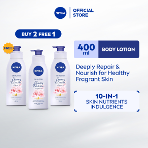 [BUY 2 FREE 1] NIVEA BODY LOTION - CHERRY BLOSSOM & JOJOBA OIL (3x400ml) (Losen Badan)
