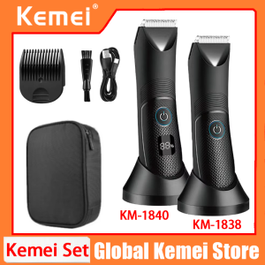 Kemei | Kemei KM-1838 KM-1840 Groin Area Hair Trimmer Lawn Mower Ceramic Blade Waterproof Wet Dry Clippers Pubic Armpit Body Hair Razor