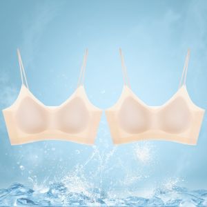 MiiOW | Áo ngực không dây Invisible Thin Cool Sensation cho nữ Áo ngực nâng đỡ không dây Vòng cổ không có cỡ cài mùa hè