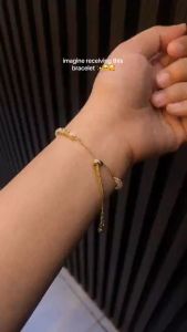 18K Gold Crystal Diamond Bracelet for Women Adjustable Chain Gold Bracelets Accessories Jewelry