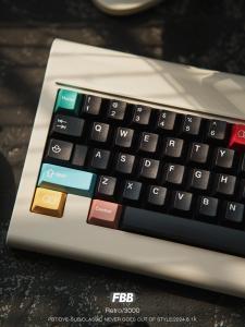 FBB Original Retro Customized Mechanical Keyboard Keycaps 9009 Heat Sublimation PBT Black DIY Computer Hardware