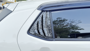 [BAIRONG]Perodua Axia D74A 2023-Present Carbon Trim&Glossy Black Side Louver Mustang Cover For Axia