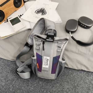 กระเป๋าคาดหน้าอกแบบสะพายข้างน้ำหนักเบาสำหรับผู้ชายและผู้หญิง กระเป๋าเป้สะพายหลังแบบลำลองสำหรับการออกกำลังกายกลางแจ้ง กระเป๋าคาดหน้าอกสำหรับปั่นจักรยาน