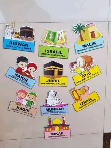 Hiasan Dinding Kelas Edukatif - Nama Malaikat & Peraga Nama Malaikat
