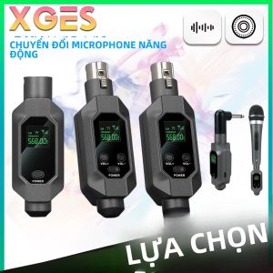 Hệ Thống Micro Không Dây Với Bộ Chuyển Đổi Mic XLR Bộ Phát Tự Động UHF Cho Micro Điện Dung & Năng Động