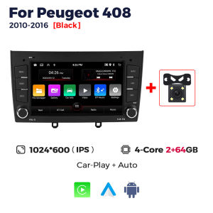 Wireless CarPlay Android Auto Car Radio for Peugeot 308 408 2017-2015 Intelligent System Head Unit Multimedia Player Autoradio