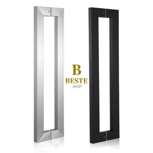 Heavy-Duty Stainless Steel Push Pull Door Handle Wood Door Glass Door  Handle Shower Glass Door Handle