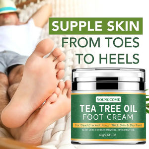 Foot moisturizer with aloe vera and tea tree oil to deeply nourish the skin for dry and rough skin daily hand and foot care