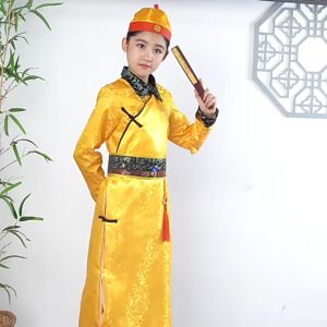 [2-13 Years] daidai (Ready Stock) Children Boy Qing Dynasty Costume Chinese Traditional 儿童古装男童清朝太子小皇帝满族少爷阿哥贝勒服男孩古代演出服装