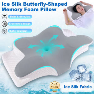 【PROMO TODAY】Cooling Butterfly Shape Memory Foam Pillow  Slow-Rebound for Deep Sleep  Used for People With Neck and ShoulderPain Ergonomic Support for Back & Side Sleepers  Pillow