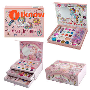 I know Childrens Washable Cosmetics Toy Jewellery Set Girls Birthday Gift Princess Makeup Box