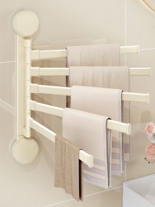 ชั้นวางผ้าขนหนูแบบถ้วยดูด ห้องน้ํา ไม่ต้องเจาะ ราวแขวนผ้าในห้องน้ํา ชั้นเก็บของติดผนัง ชั้นเก็บผ้าเช็ดตัว