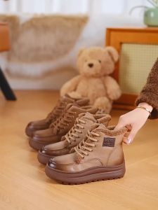 Snow Boots Winter Boots Women Winter Shoes Anti-Slip Waterproof Kasut Winter Boot Woman Snow Shoes Women 雪地靴女 冬天鞋子 Kasut Salji Musim Sejuk Perempuan Short Thick Fur Boots Lightweight Cold Resistant Winter Ankle Boots Fleece Boots