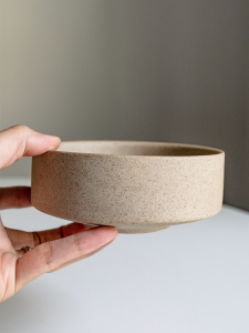 High Temperature Clay Bowl Nordic Style Plain Color Rice Bowl Creative Straight Body Bowl No Glaze Ancient Soil Color Dishware