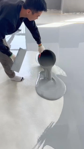 💥1000g Dengan Kuas💥Cat Lantai Epoxy 3 In 1 Tahan Aus & Tahan Air Cat Lantai Semen Untuk Gudang Bengkel Outdoor Indoor Garasi Kantor Gym Pabrik Taman Bermain Pusat Perbelanjaan