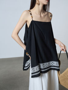 Black Plaid Strapless Top Slim Fit Relaxed Casual Fashion Vacation Style