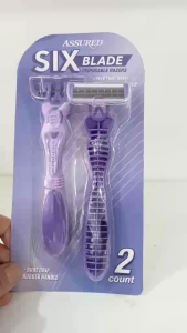 Assured Womens 6-Blade Disposable Razors 2-ct.