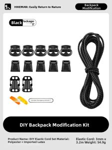 HIKEMAN | Reflective Stretchable Mountaineering Backpack Extension Clip