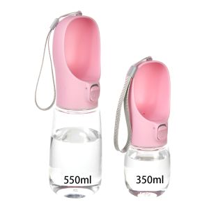 Portable Pet Water Bottle 350ml/550ml Leakproof Puppy Drinking Bowl with Lanyard Outdoor Travel Feeding Cup for Small Large Dogs